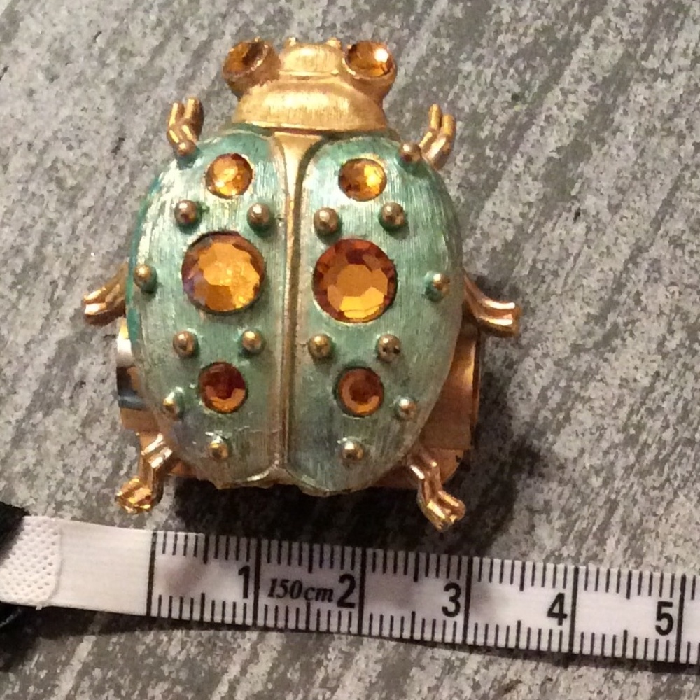 Vintage Rhinestone Ladybug Paper Clip - Picture 3 of 5